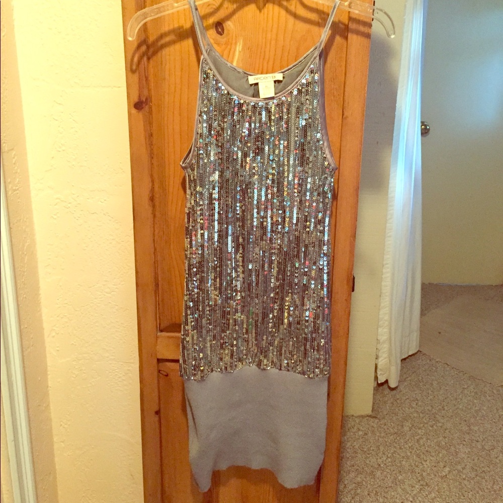 Arden B silver sequin party dress